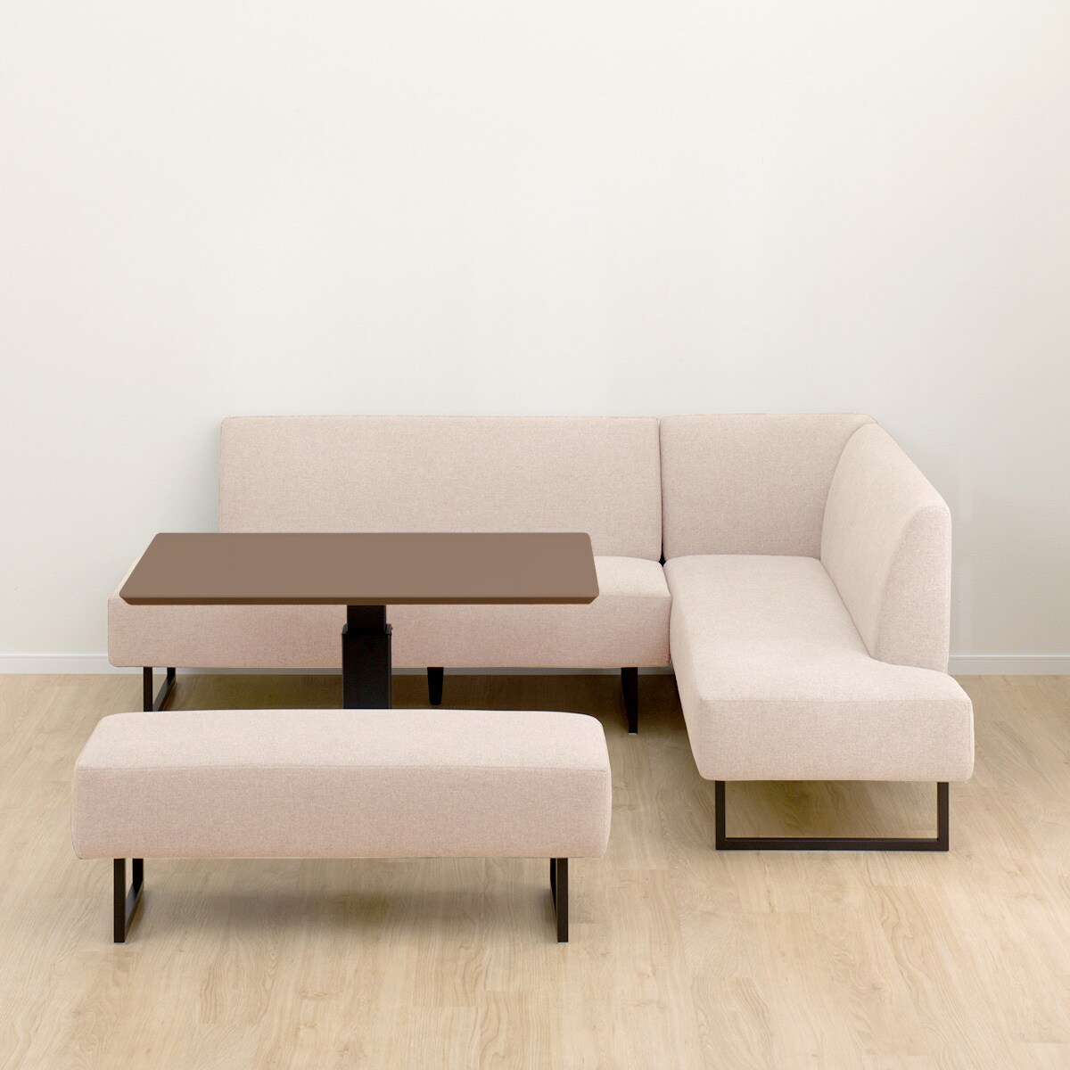 リビングダイニングセット4点セット(LC004 120 MB/左コーナーソファ