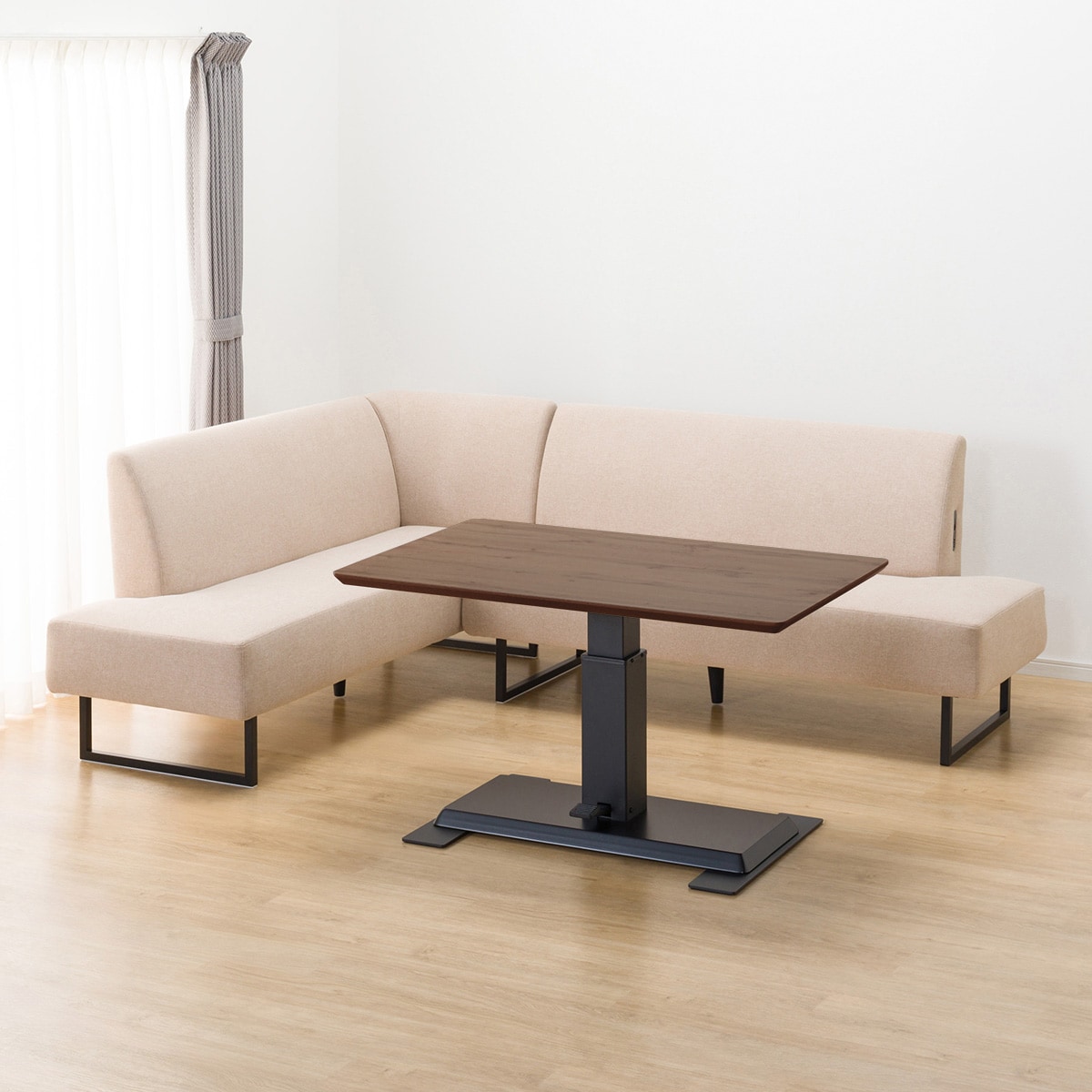 傷・汚れに強いファブリックタイプ リビングダイニングテーブル3点