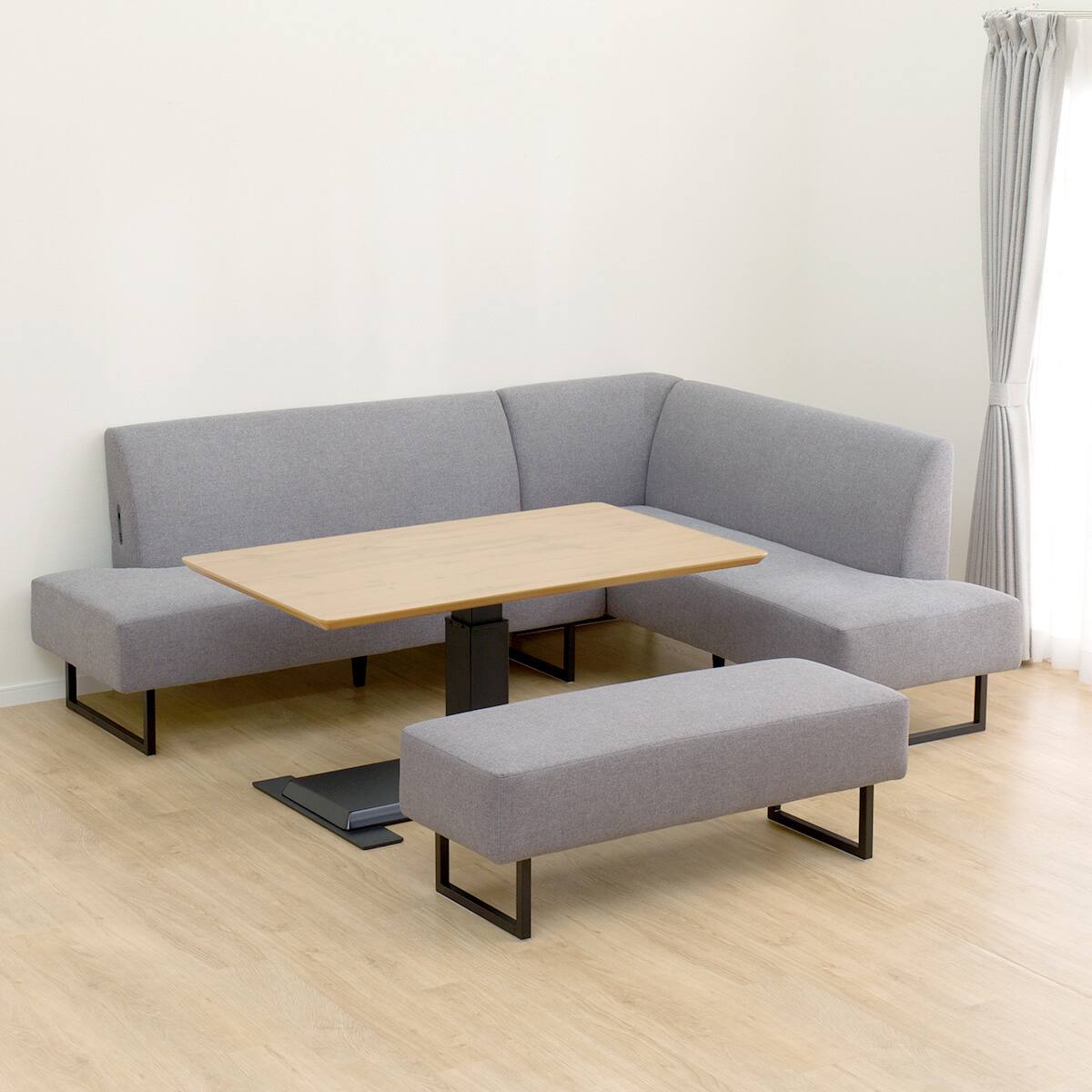 リビングダイニングセット4点セット(LC004 135 LB/左コーナーソファ