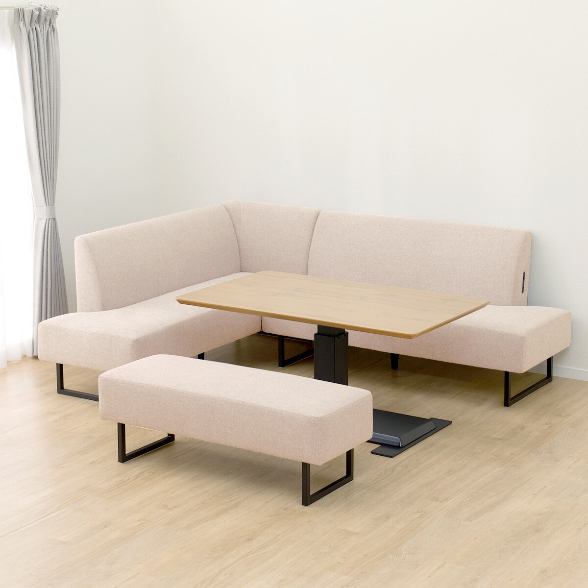 リビングダイニングセット4点セット(LC004 135 LB/右コーナーソファ