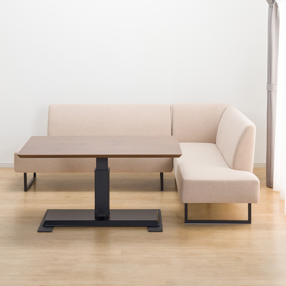 傷・汚れに強いファブリックタイプ リビングダイニングテーブル3点