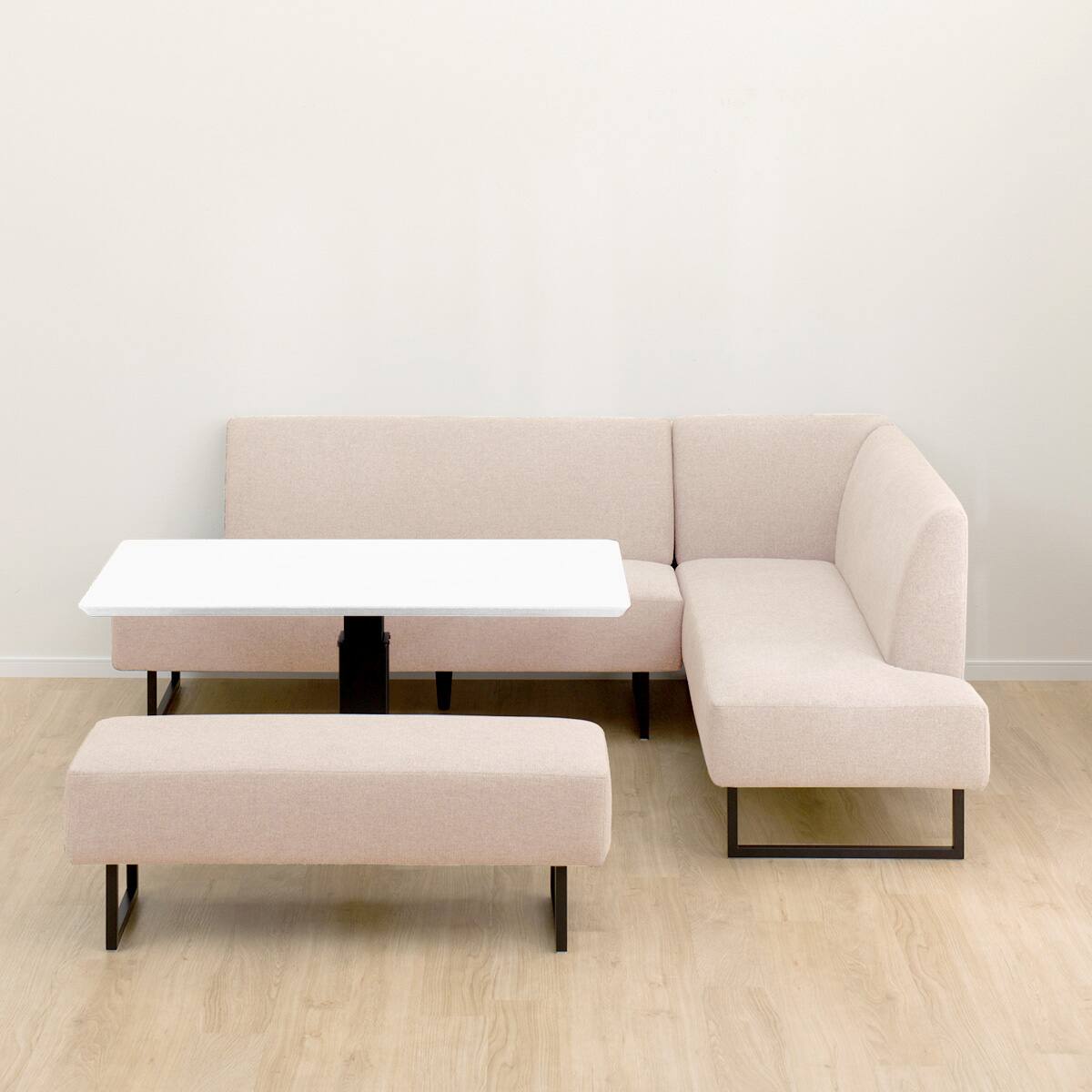 リビングダイニングセット4点セット(LC004 135 WH/左コーナーソファ