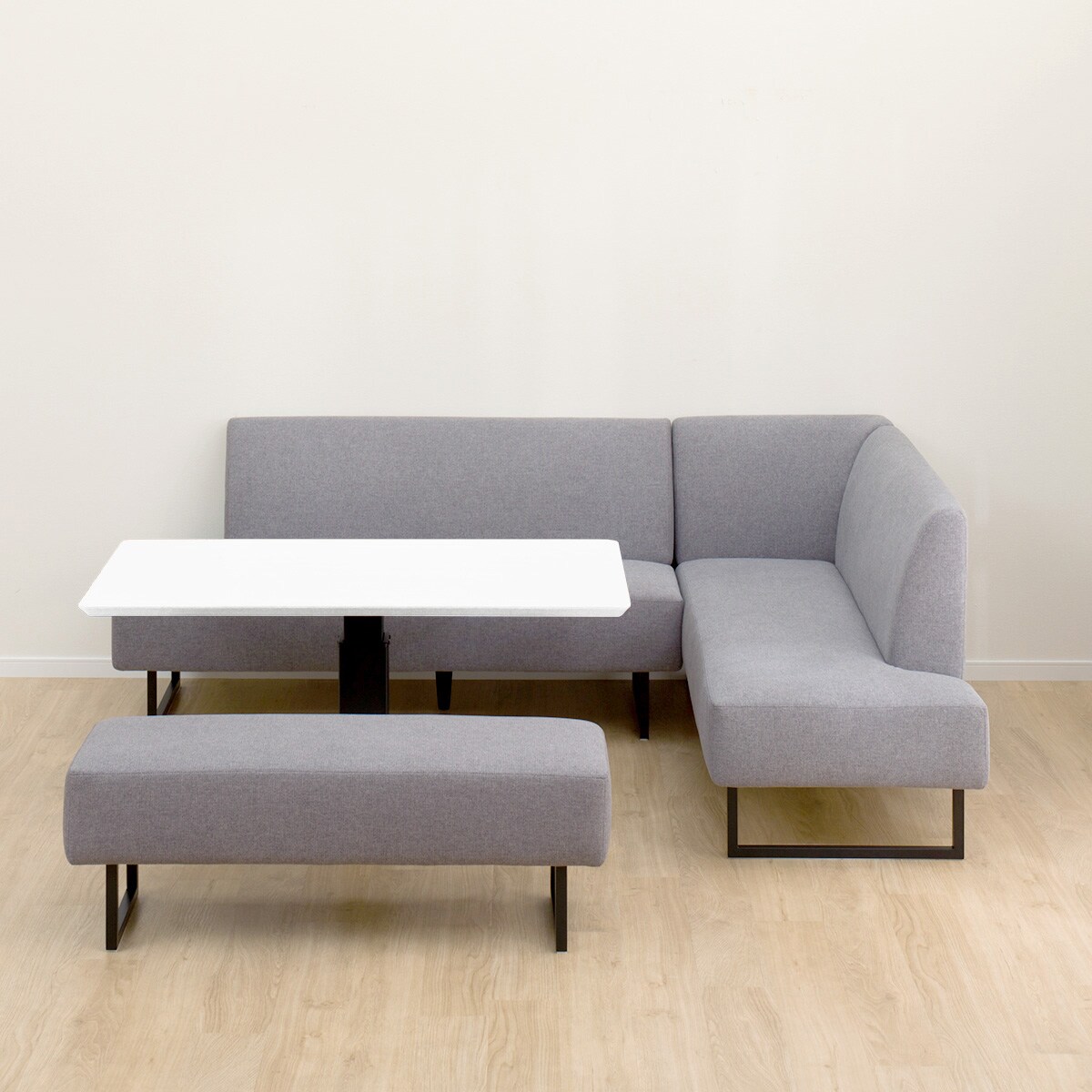 リビングダイニングセット4点セット(LC004 135 WH/左コーナーソファ