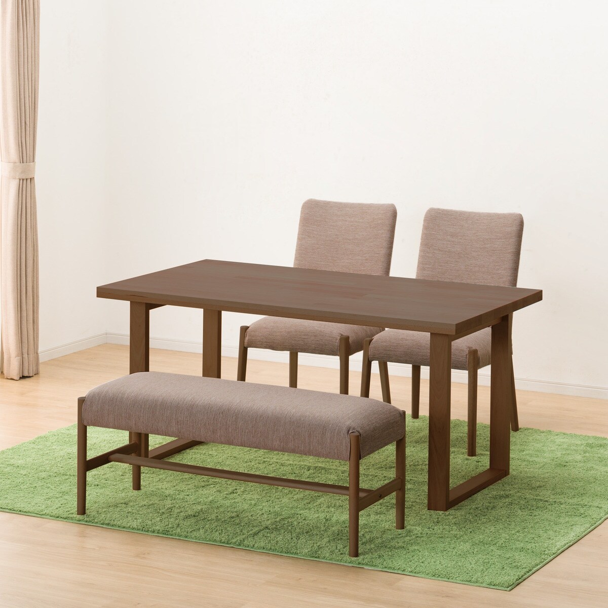 幅150cm] ダイニングテーブル4点セット (NコレクションT-06U 150 MBR/C