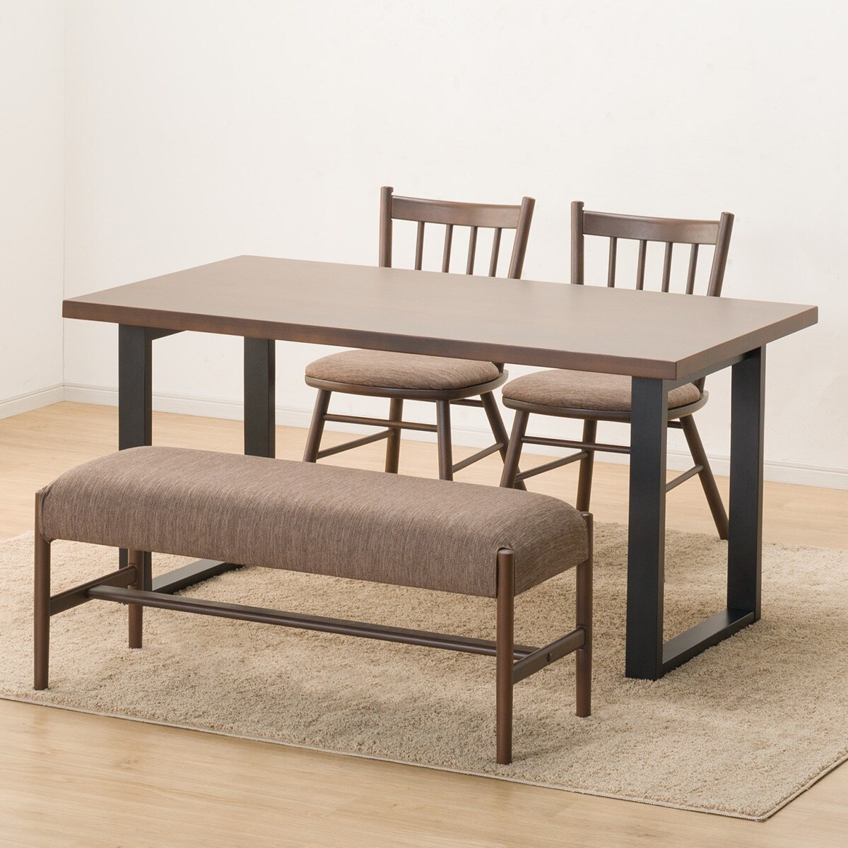 幅150cm] ダイニングテーブル4点セット (NコレクションT-06U 150 MBR/C