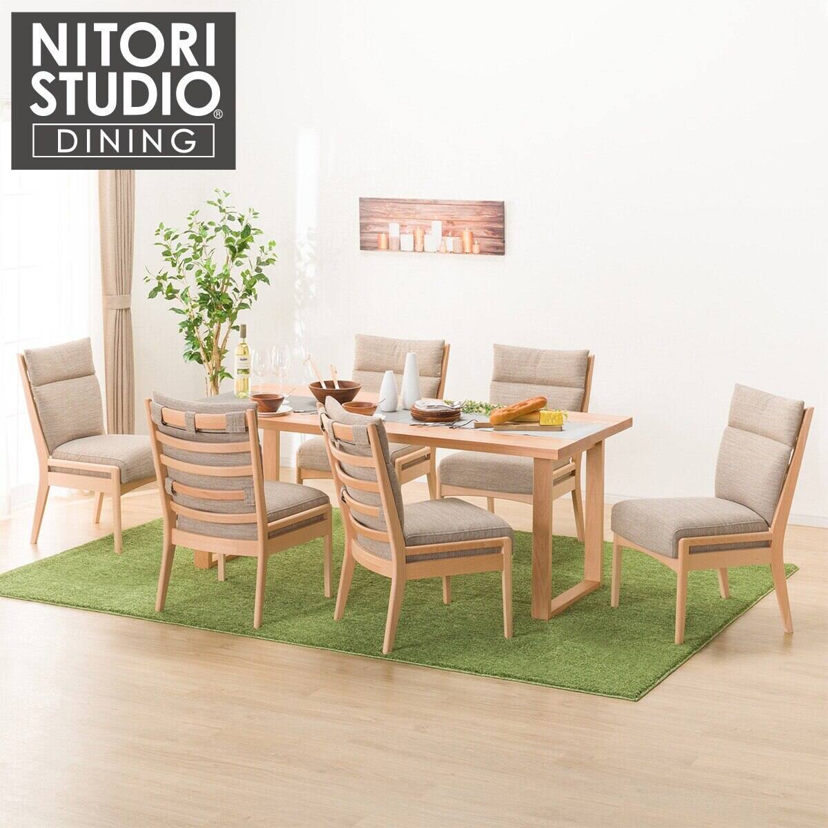 値下げしました！】ニトリ NITORI 6人掛け ダイニングテーブル 椅子6脚