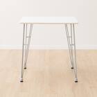 ダイニングテーブル(クーボ3 70 WH/SI) 2枚目画像