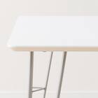 ダイニングテーブル(クーボ3 70 WH/SI) 5枚目画像