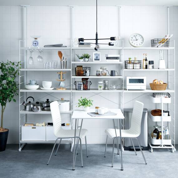 ダイニングテーブル(クーボ3 70 WH/SI) 9枚目画像