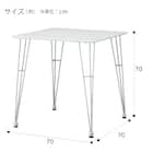 ダイニングテーブル(クーボ3 70 WH/SI) 10枚目画像