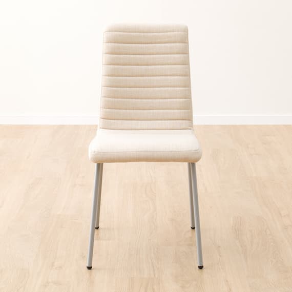 ダイニングチェア (クーボ3 布 BE/SI) 2枚目画像