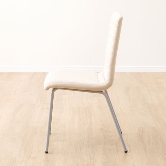 ダイニングチェア (クーボ3 布 BE/SI) 3枚目画像