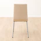 ダイニングチェア (クーボ3 布 BE/SI) 4枚目画像