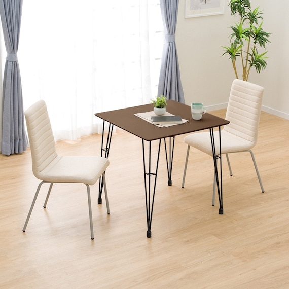 ダイニングテーブル3点セット(DTクーボ3-70MBRBK/DCクーボ3布BESI) 1枚目画像