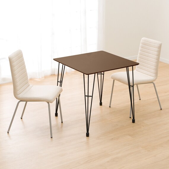 ダイニングテーブル3点セット(DTクーボ3-70MBRBK/DCクーボ3布BESI) 3枚目画像