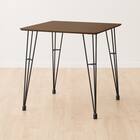 ダイニングテーブル3点セット(DTクーボ3-70MBRBK/DCクーボ3布BESI) 4枚目画像