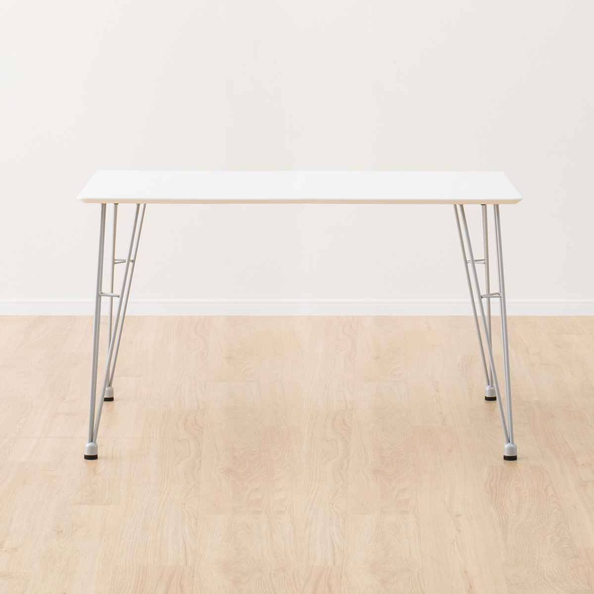 Nクーボ 2人用テーブルホワイト ダイニングテーブル5点セット(DTクーボ3-120WHSI/DCクーボ3布BRBK