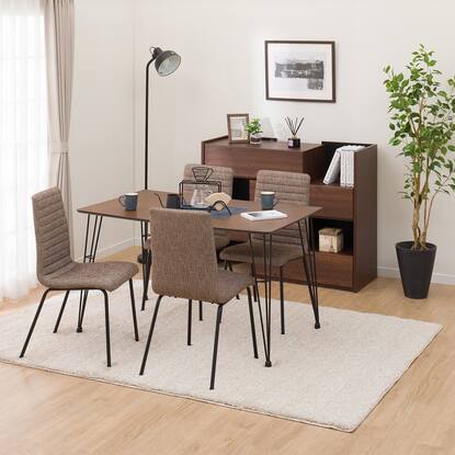 J596 ニトリ ダイニングテーブルセット 4人用 DC SABLE DBR ダーク 