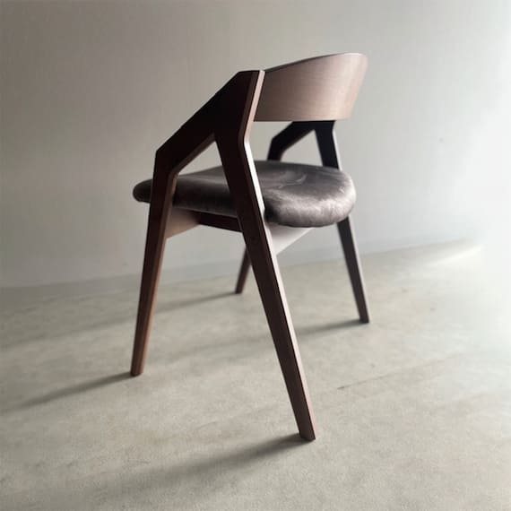 ファブリックダイニングチェア(CBL-5610 マーブル/BR) 6枚目画像