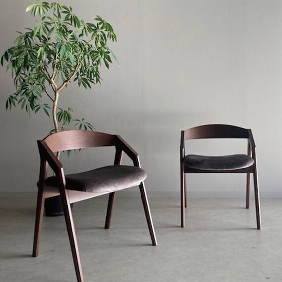 ファブリックダイニングチェア(CBL-5610 マーブル/BR) 11枚目画像