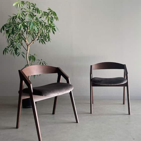 ファブリックダイニングチェア(CBL-5610 マーブル/BR) 11枚目画像