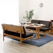 リビングダイニングテーブル3点セット(DTオークエスト/2Pソファ)