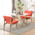 【旧モデル】リビングダイニングテーブル3点セット(LDリラックスワイド90WW/1Pチェア リラックスワイドWW OR) 1枚目画像