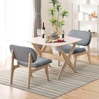 【旧モデル】リビングダイニングテーブル3点セット(LDリラックスワイド90WW/1Pチェア リラックスワイドWW GY) 1枚目画像