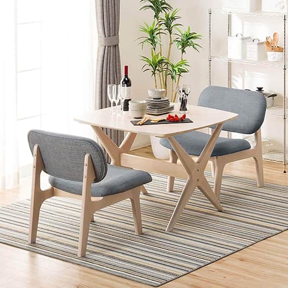 【旧モデル】リビングダイニングテーブル3点セット(LDリラックスワイド90WW/1Pチェア リラックスワイドWW GY) 1枚目画像