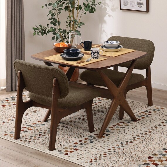 【旧モデル】リビングダイニングテーブル3点セット(LDリラックスワイド90MBR/1PチェアMBR) 1枚目画像