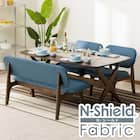 【旧モデル】リビングダイニングテーブル4点セット(LDリラックスワイド160WN MBR/2P・1Pチェア NSF TBL) 1枚目画像