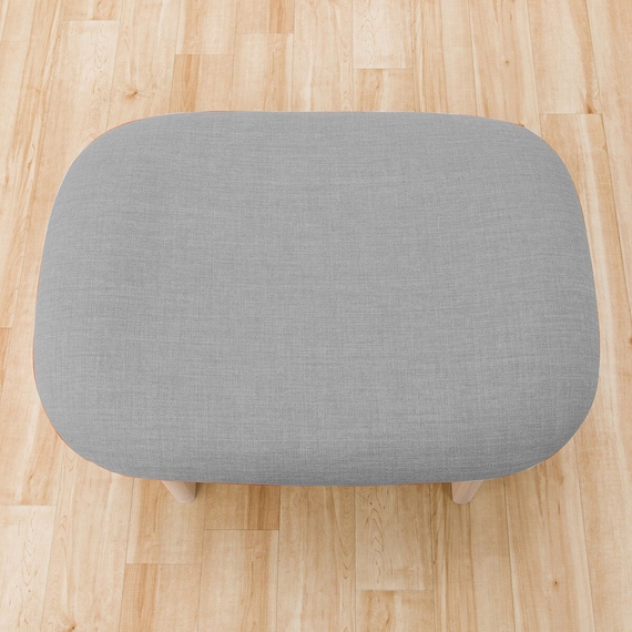 【旧モデル】傷・汚れに強いファブリック スツール(Nシールドリラックスワイド WW/GY) 6枚目画像