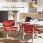 【旧モデル】リビングダイニング1人用チェア(リラックスワイドNシールド布 GY/TBL) 2枚目画像