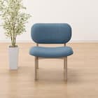 【旧モデル】リビングダイニング1人用チェア(リラックスワイドNシールド布 GY/TBL) 13枚目画像