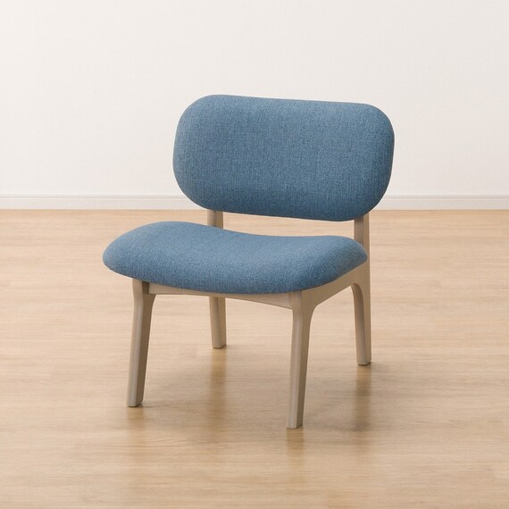 【旧モデル】リビングダイニング1人用チェア(リラックスワイドNシールド布 GY/TBL) 14枚目画像