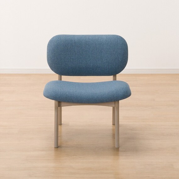 【旧モデル】リビングダイニング1人用チェア(リラックスワイドNシールド布 GY/TBL) 15枚目画像