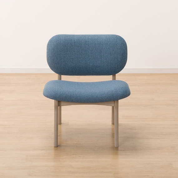 【旧モデル】リビングダイニング1人用チェア(リラックスワイドNシールド布 GY/TBL) 15枚目画像