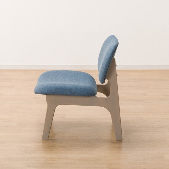 【旧モデル】リビングダイニング1人用チェア(リラックスワイドNシールド布 GY/TBL) 16枚目画像