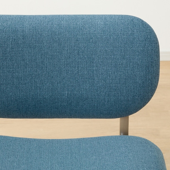 【旧モデル】リビングダイニング1人用チェア(リラックスワイドNシールド布 GY/TBL) 19枚目画像