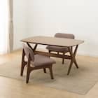 【旧モデル】リビングダイニングテーブル3点セット(LDリラックスワイド140MBR/1PチェアKB MBR/DMO) 1枚目画像