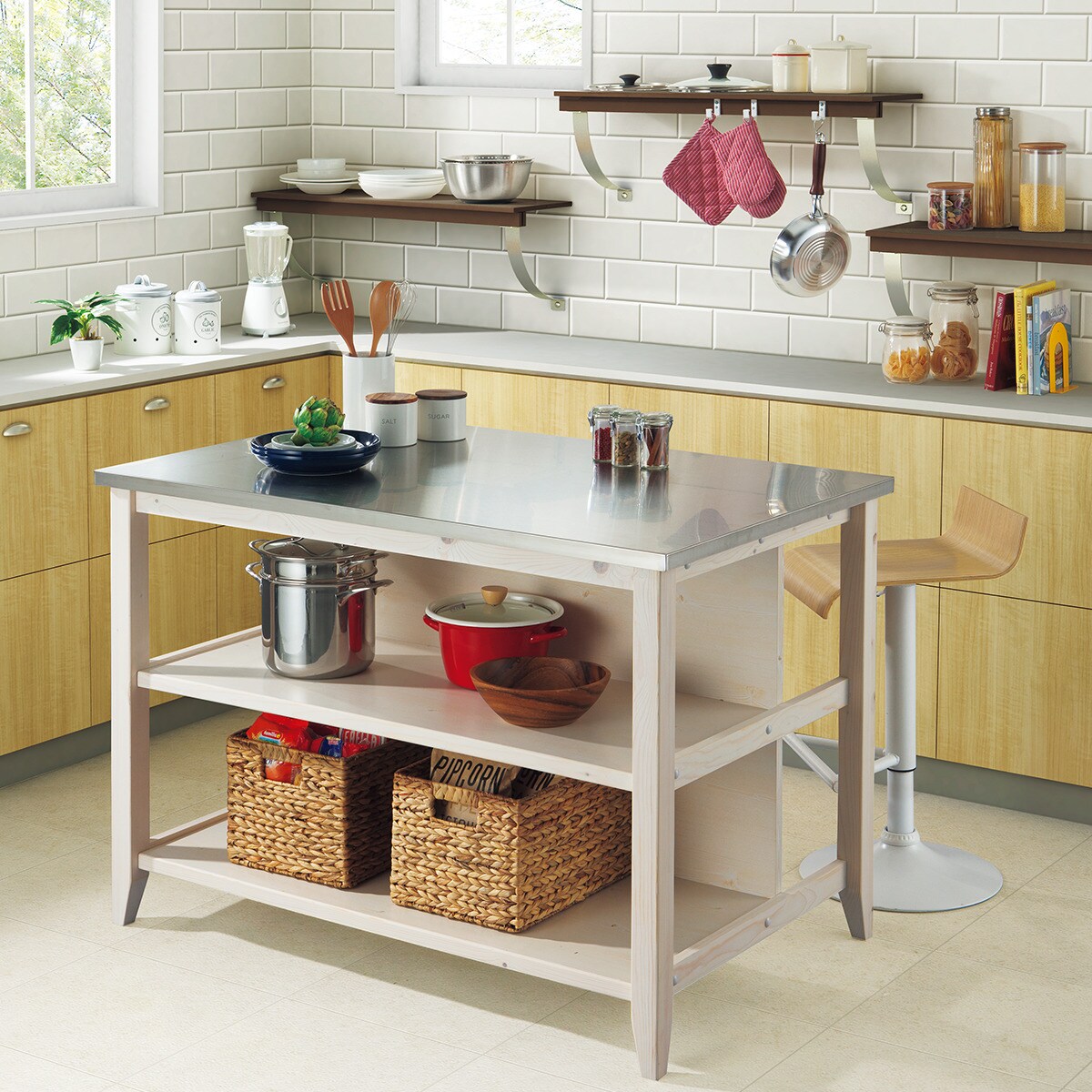 ワークテーブル シナモ178wh ステン 通販 ニトリネット 公式 家具 インテリア通販