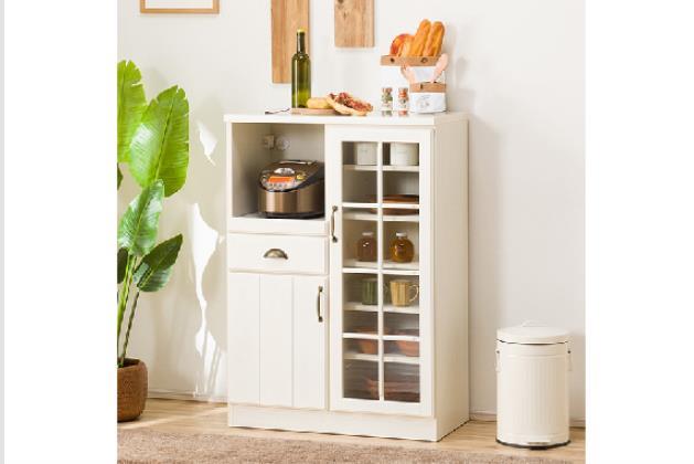 値下げ⭐︎早い者勝ち ニトリ レンジボード 食器棚 ニトリ 幅80 キッチンボード レンジボード 食器棚 (コパン T