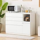 キッチンカウンター(レジューム 120-2QH-R WH) 1枚目画像