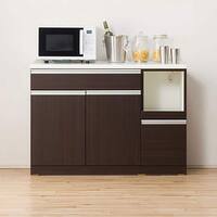 ニトリ キッチンカウンター リーフ 120cm レンジボード 食器棚 