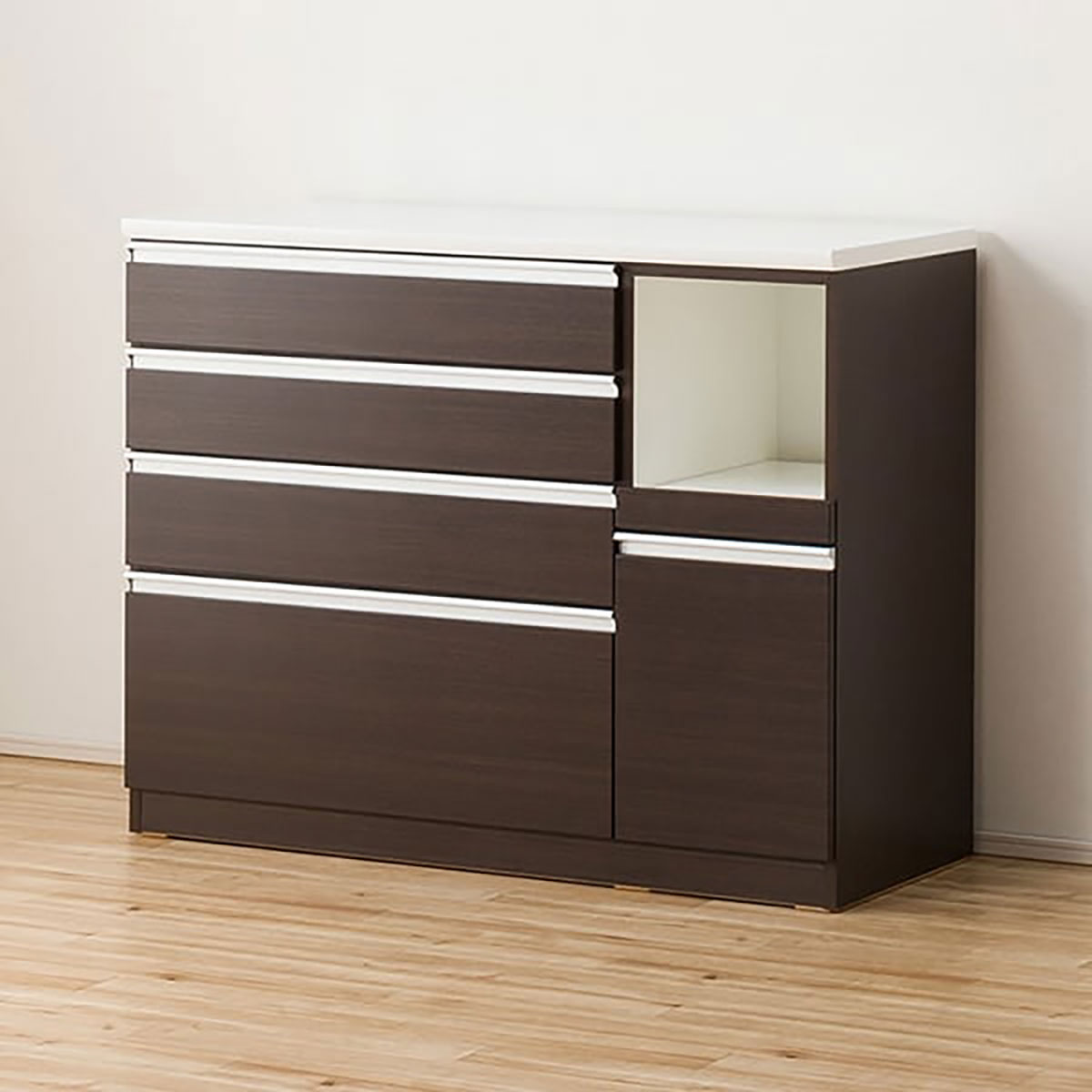 キッチンカウンター(レジューム 120-2SH-R DBR) | ニトリネット【公式