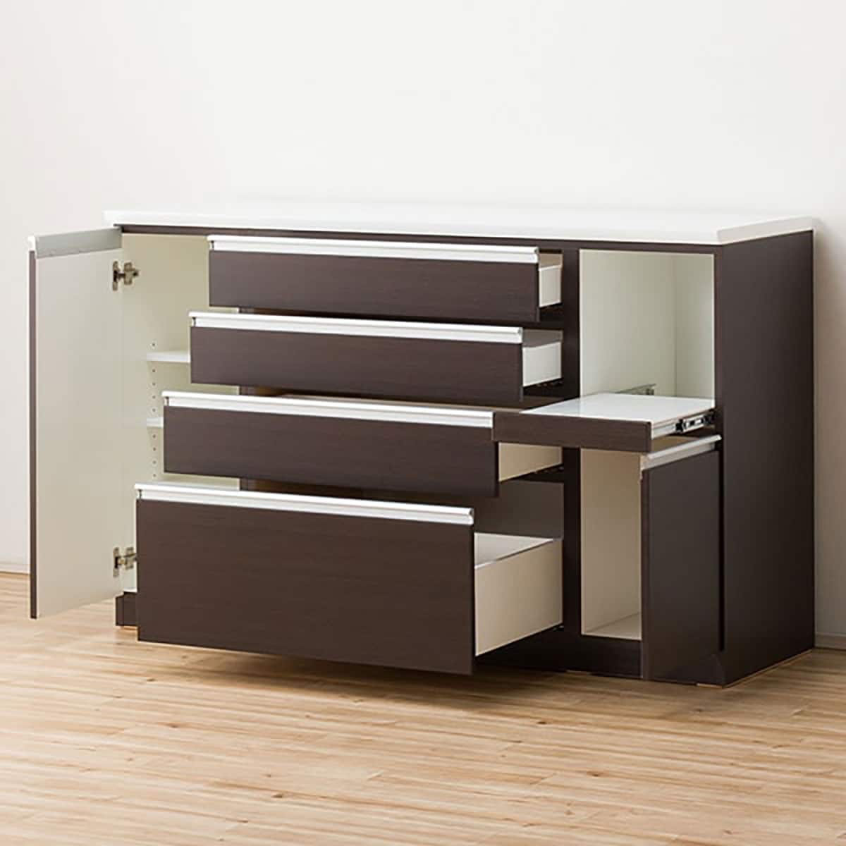 20％【美品】 NITORI キッチンカウンター レジューム 150QH-R キッチンカウンター(レジューム 150QH-R DBR) | ニトリネット【公式