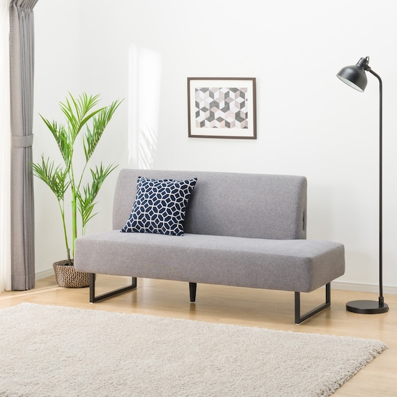 リビングダイニングソファ 布張りタイプ (左寄せ LD2 AQ-MGY) 1枚目画像