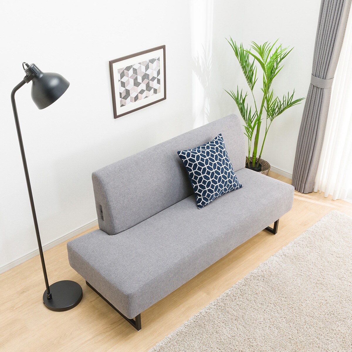 リビングダイニングソファ 布張りタイプ (右寄せ LD2 AQ-MGY) | ニトリ