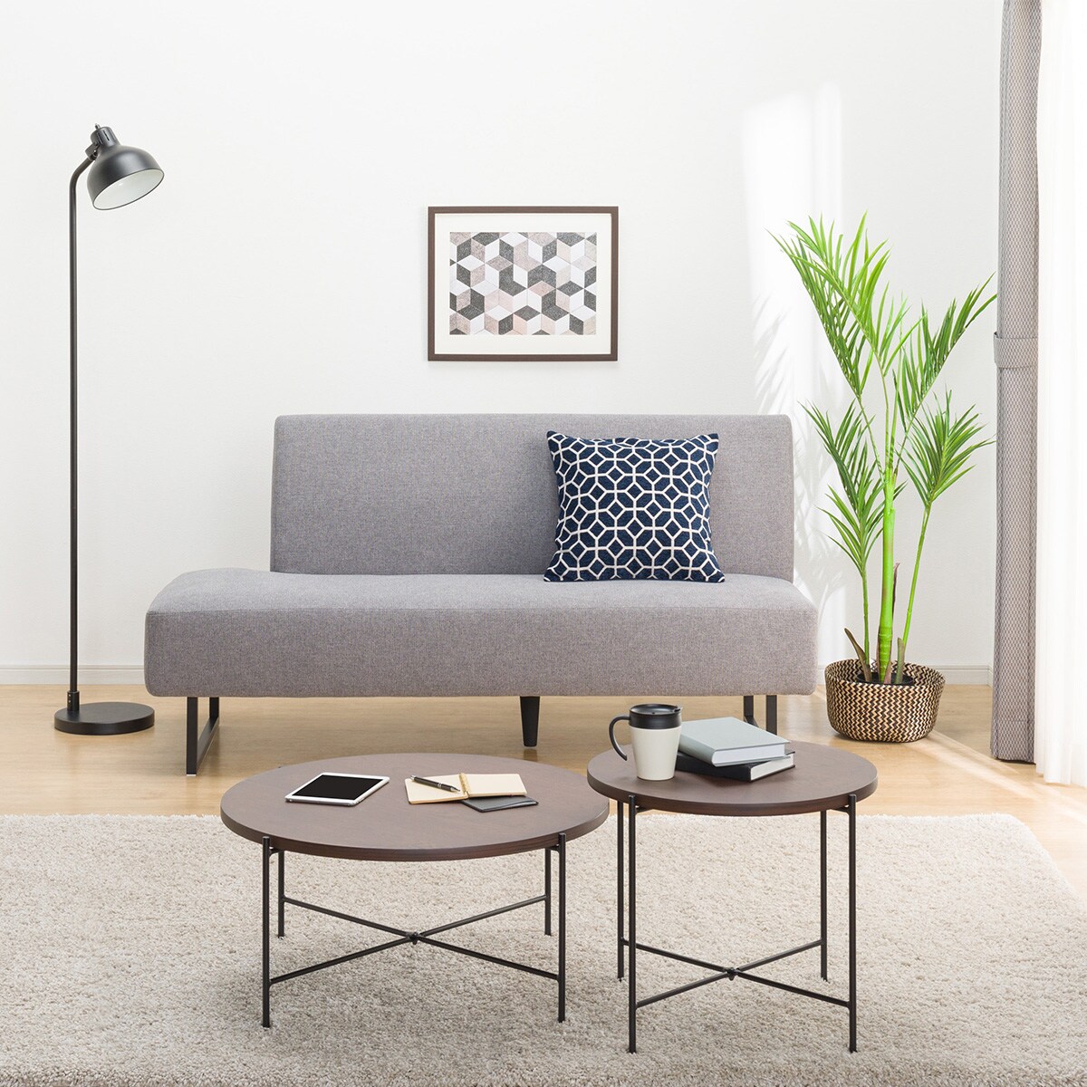 リビングダイニングソファ 布張りタイプ (右寄せ LD2 AQ-MGY) | ニトリ