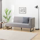 リビングダイニングカウチソファ 布張りタイプ (左肘 LD2 AQ-MGY) 1枚目画像